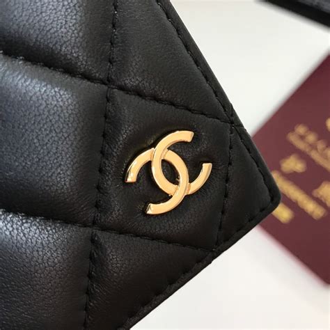 chanel passport holder replica|chanel zipped card holder.